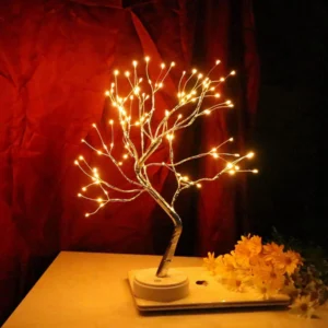 108 LED Bonsai Tree Lamp with flexible branches, decorative lighting for home and office