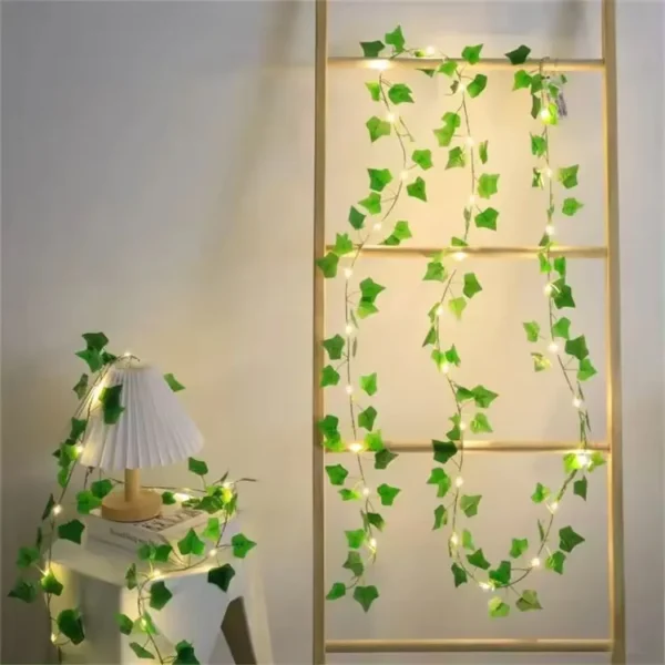 20 LED Green Leaf Fairy Light