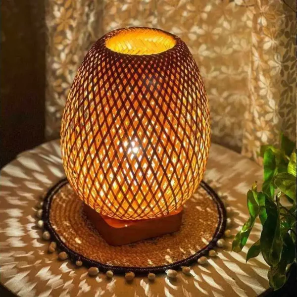 Bamboo Lampshade- Egg Shape