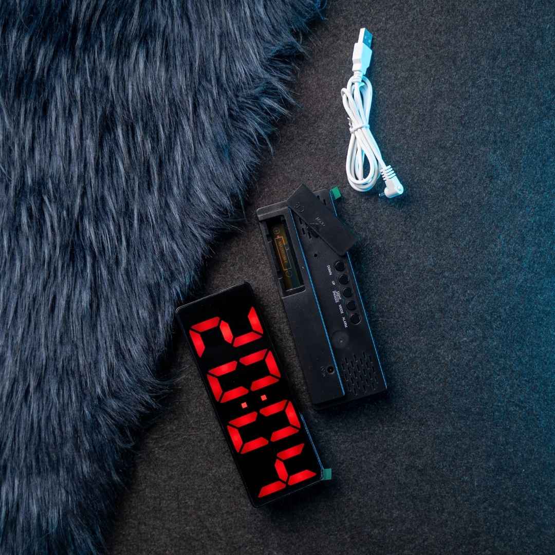 led table clock red- 3