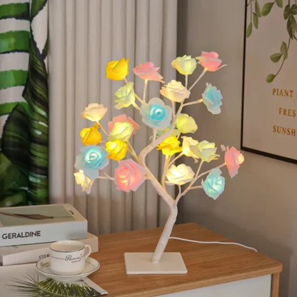 24 LED Multicolor Rose Lamp