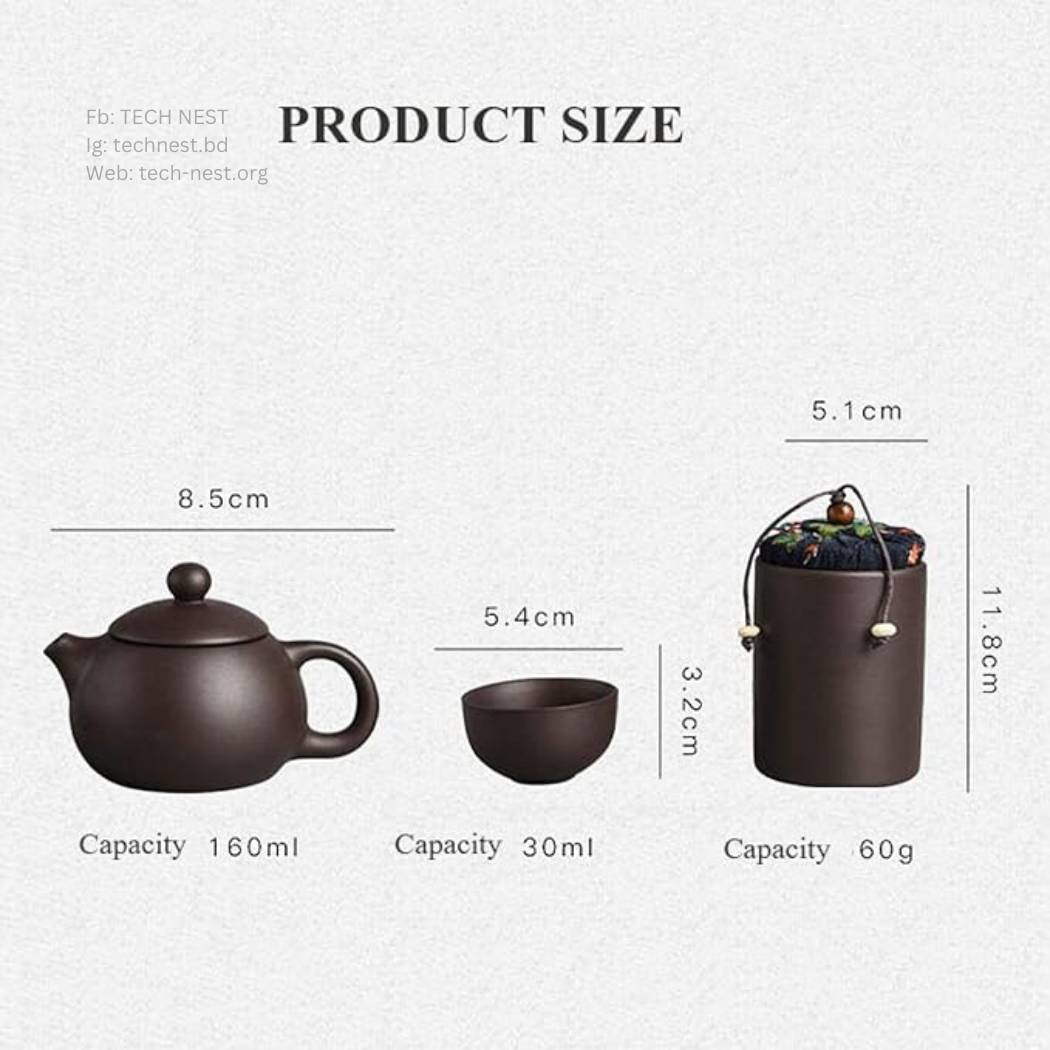 Ceramic Travel Tea Set - 4