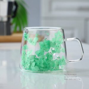 Double Wall Dry Flower Cup- Green