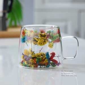 Double Wall Dry Flower Cup- Mixed Color