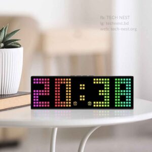 RGB Cyberpunk Edition Clock with Timer and Alarm- Black Shell