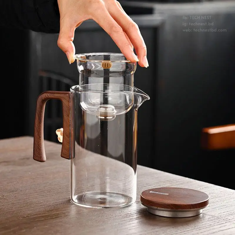 Artifact Magnetic Suction Tea Brewer Glass Filter Teapot-4