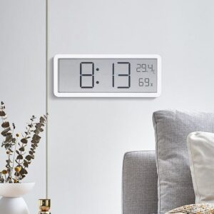 Large Display Wall Clock with Temperature and Humidity Feature