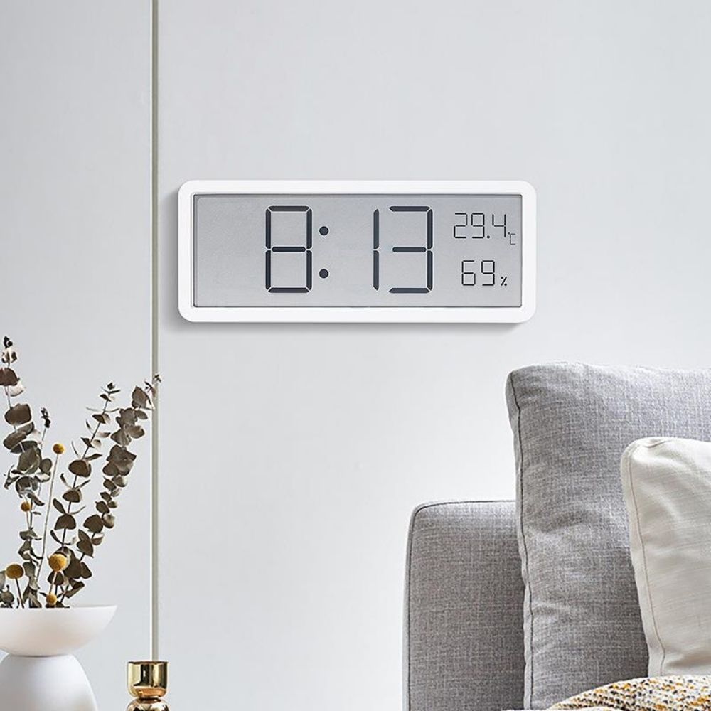 Large Display Wall Clock with Temperature and Humidity Feature-1
