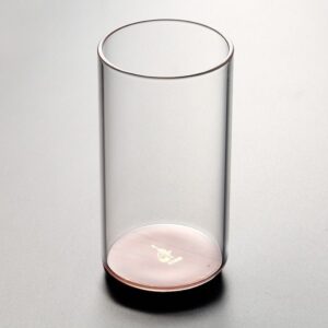 Japanese Handmade Glass with Solid Wood Base
